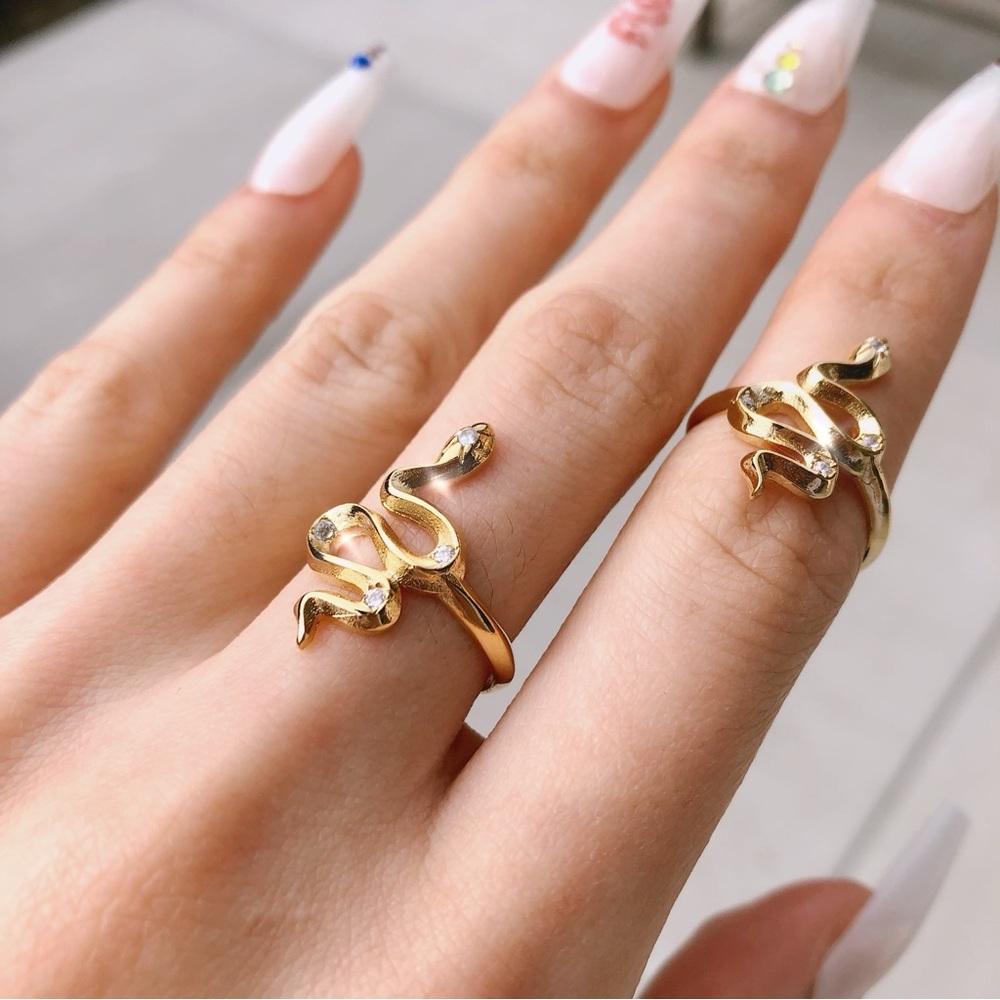 24k Gold Plated Snake Ring